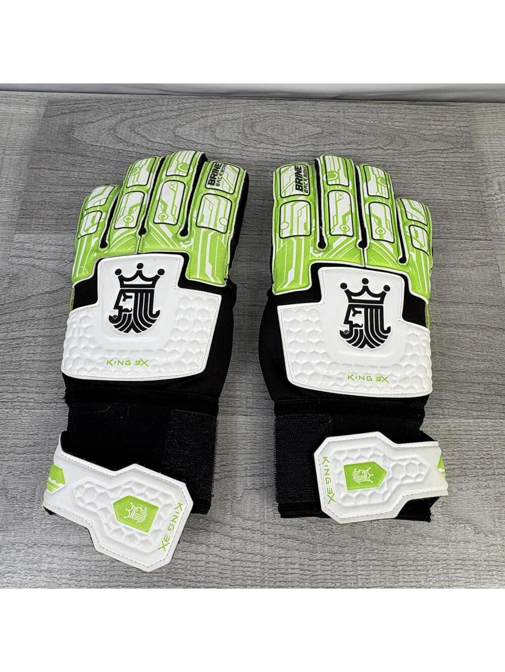 Brine King Match 3X Soccer Goalkeeper Gloves - Size 11 - Lime Green/Black